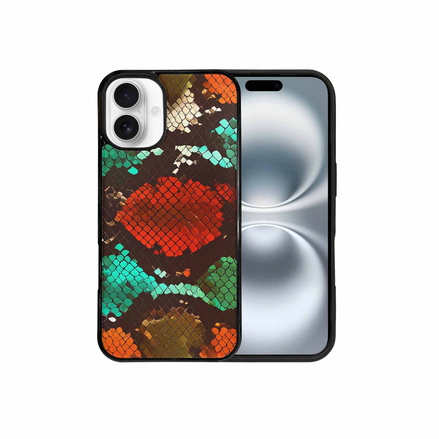 iPhone 16 Plus Case — Dark Snake Print, Custom Print Case Cover