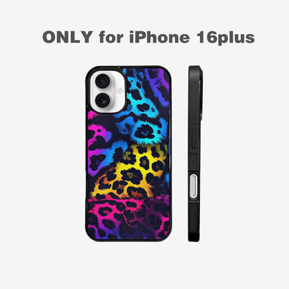 iPhone 16 Plus Case — Leopard Print Neon, Custom Print Case Cover