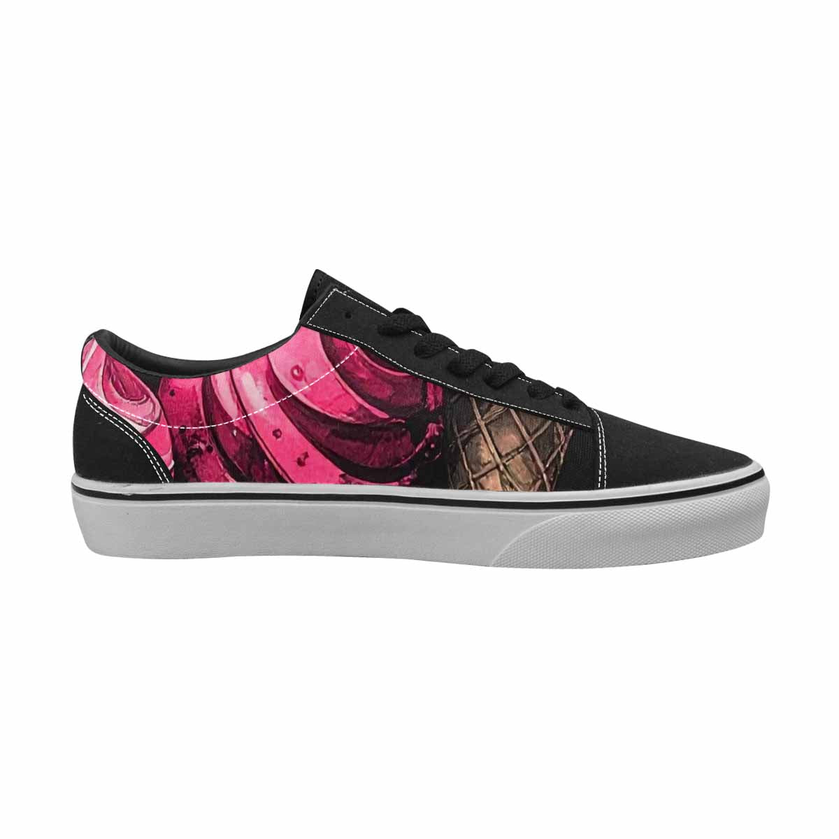 WOMEN'S Ice Cream Motif Lace-Up Canvas Neon Fantasy Shoes