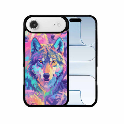 iPhone 17 Air Case — Neon Zebra Print Wolf Animal Print, Unique Phone Case Design