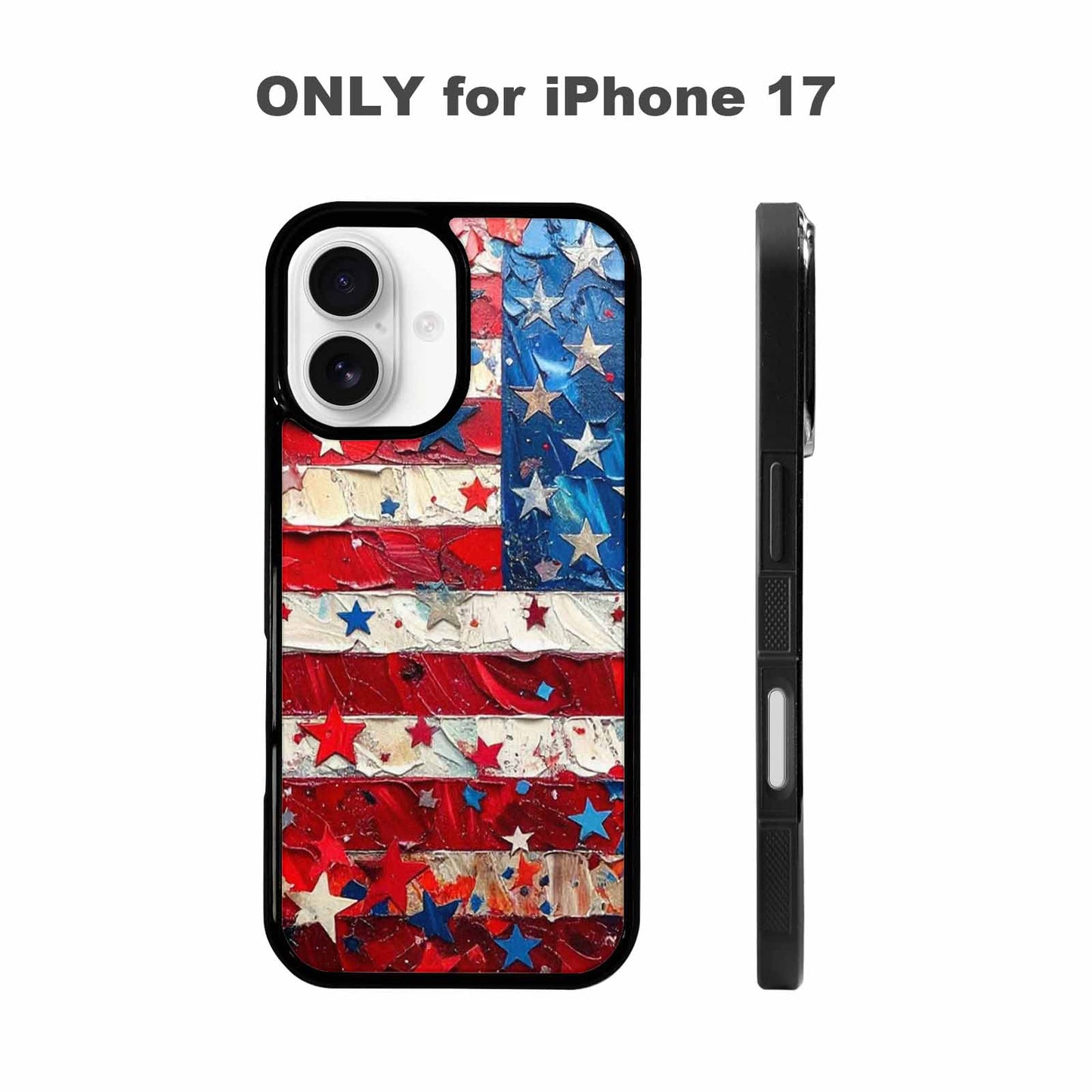 iPhone 17 Case — Patriotic Stars And Stripes Galaxy Space, Customized Protective Case