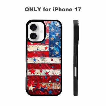 iPhone 17 Case — Patriotic Stars And Stripes Galaxy Space, Customized Protective Case