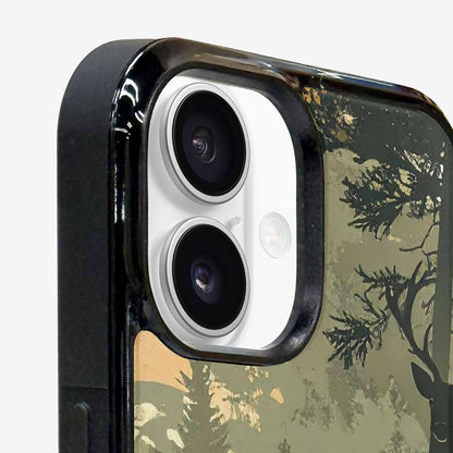 iPhone 16 Case — Hunting Camouflage Pattern With Deer And, Personalized Phone Case