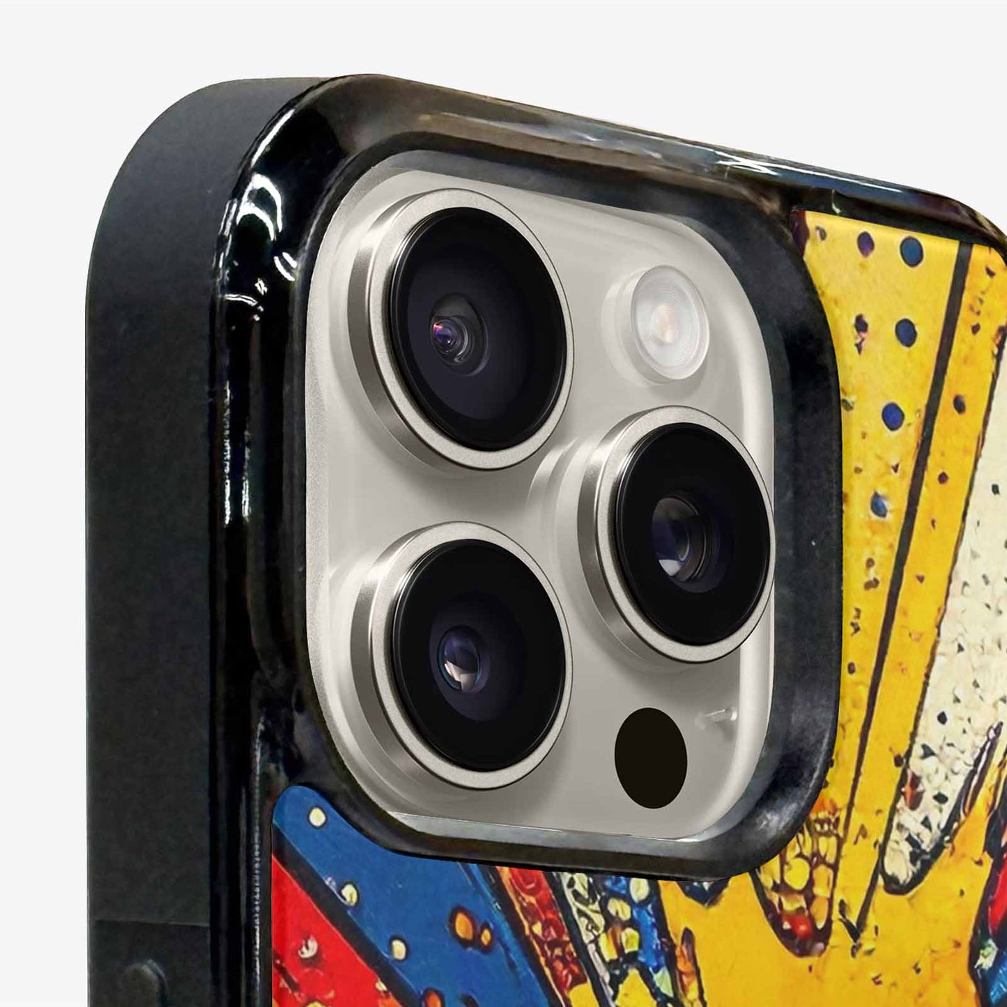 iPhone 16 Pro Max Case — Comic Halftone Comic Bursts Pattern Hundreds, Custom Designed Case Cover