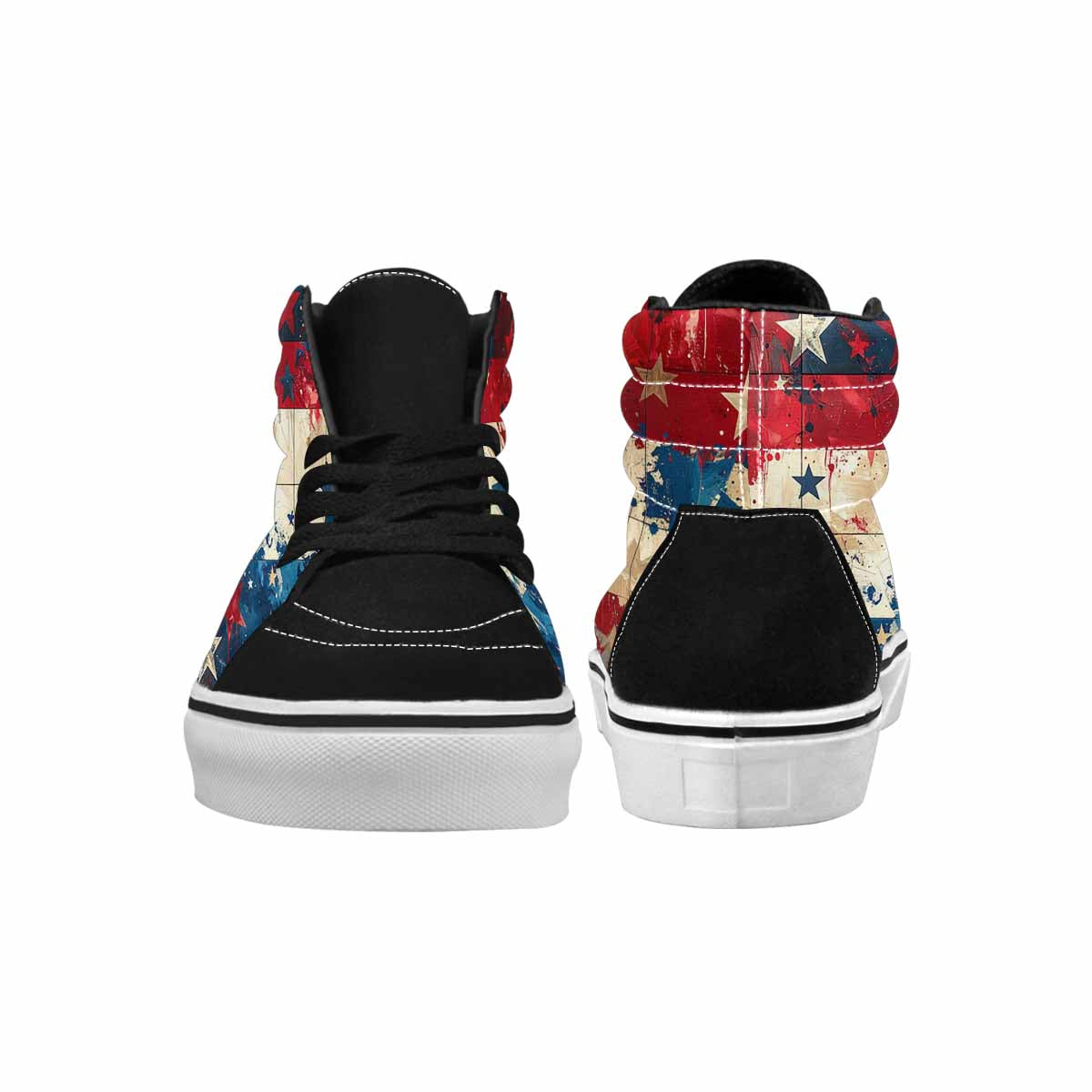 MEN'S Patriotic Stars Stripes High Top Canvas Vivid Sneakers