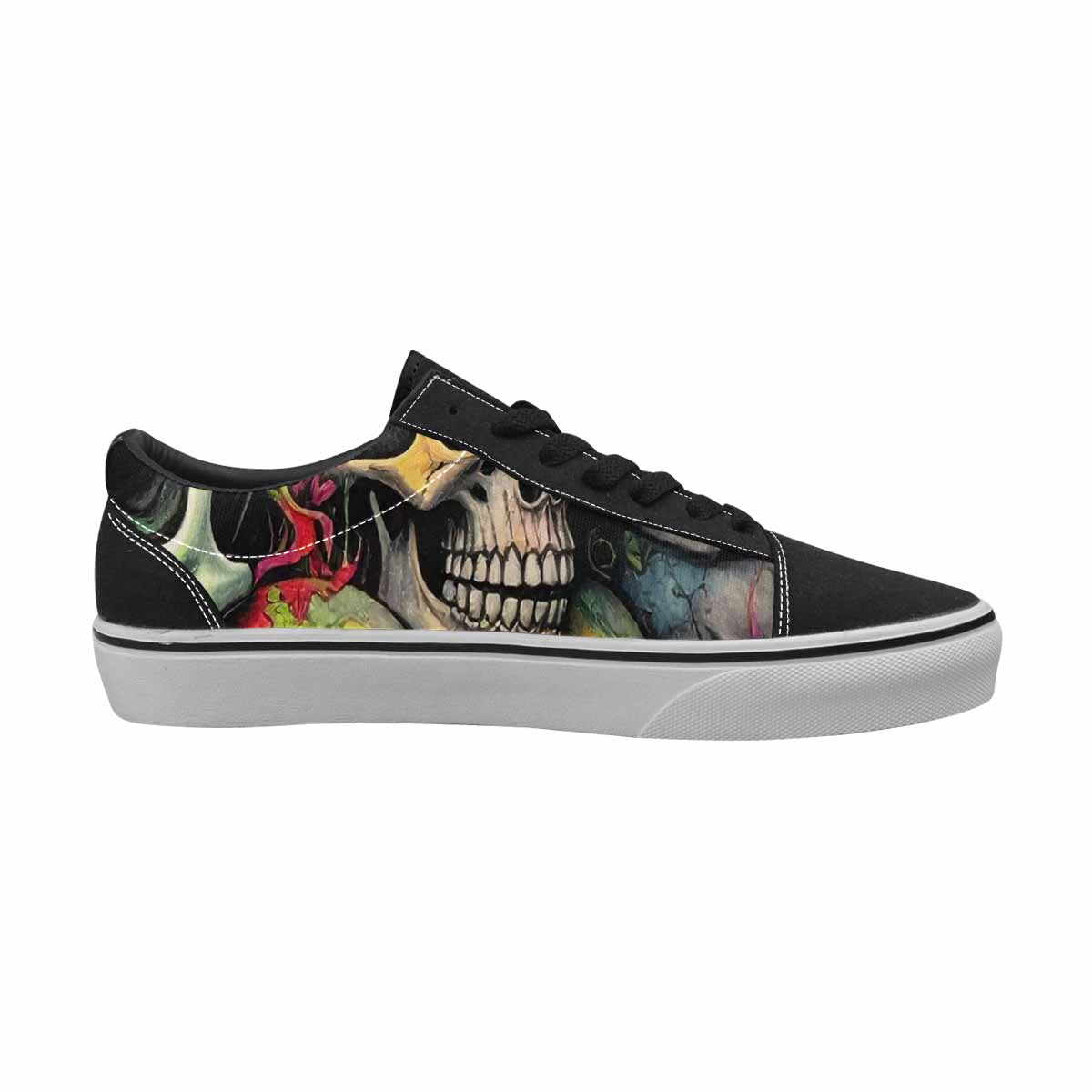 WOMEN'S Rainbow From Skull S Lace-Up Canvas Y2K Custom Shoes
