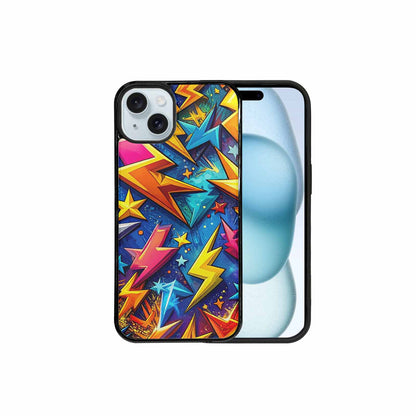 iPhone 15 Plus Case — Lightning Bolt Storm Pattern Hundreds Of, Custom Phone Case