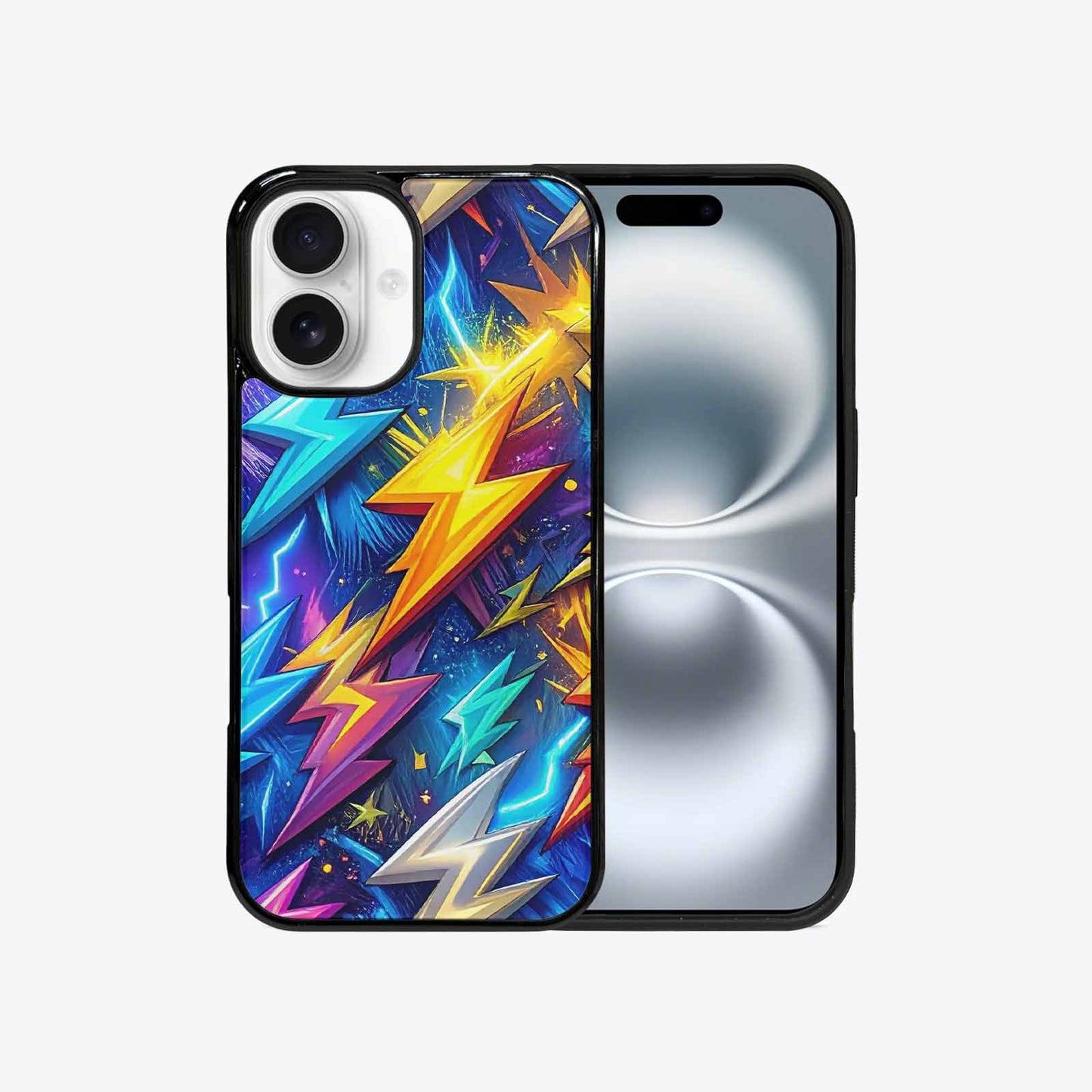 iPhone 16 Case — Lightning Bolt Storm Pattern Hundreds Of, Original Design Phone Case