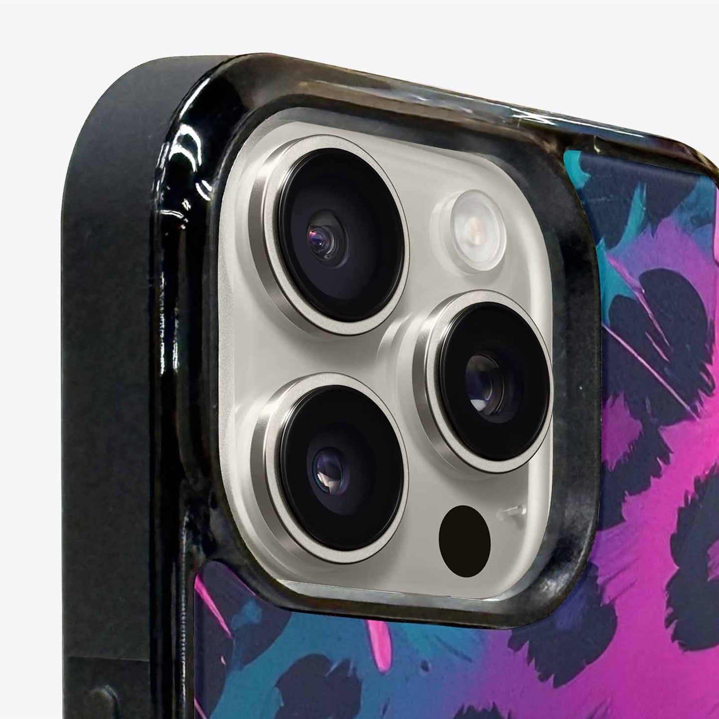 iPhone 16 Pro Max Case — Leopard Melting Neon, Unique Phone Case Design