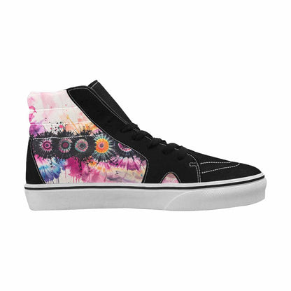 MEN'S Tie High Top Canvas Kaleidoscope Custom Sneakers