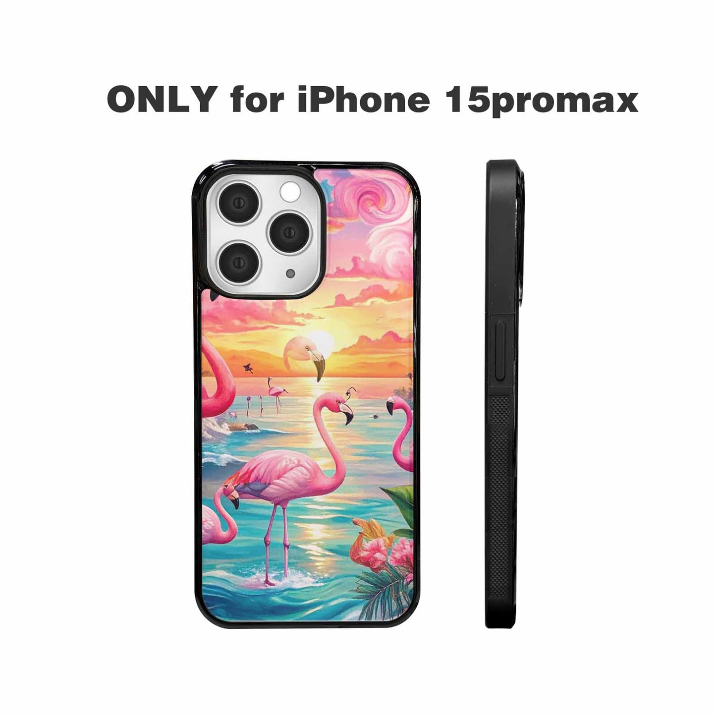 iPhone 15 Pro Max Case — Flamingo Tropical Flamingo Tropical Pattern Hundreds, Custom Phone Case