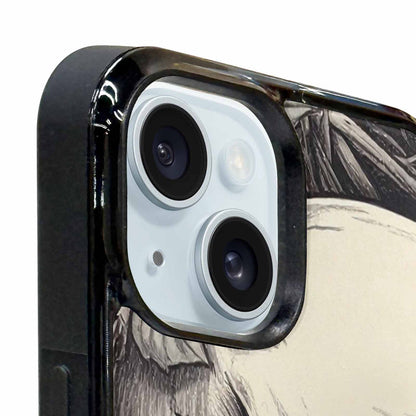 iPhone 15 Plus Case — 20 Skulls Overlapping Seamless Tileable Pattern, Custom Printed Phone Case