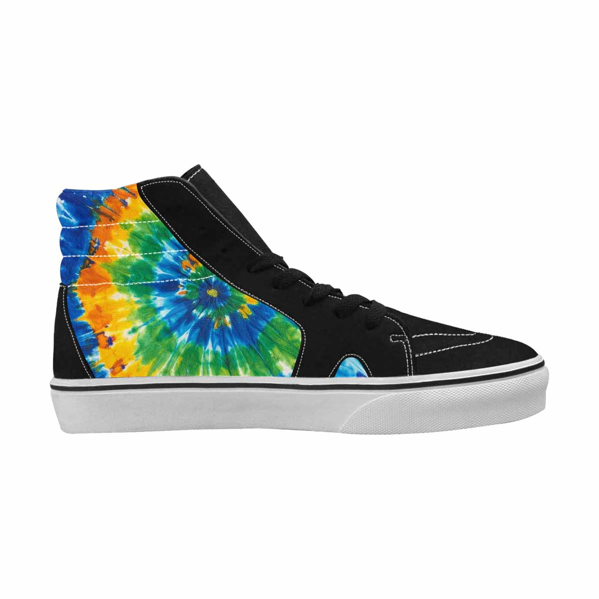 WOMEN'S Tie Dye Color Twist High Top Canvas Vibrant Chaos Sneakers