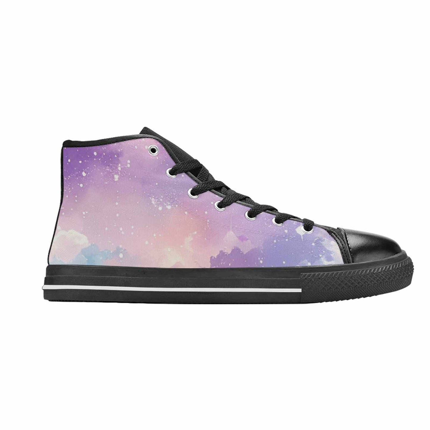 MEN'S Galaxy Art - High Top Canvas Neon Fantasy Custom Sneakers