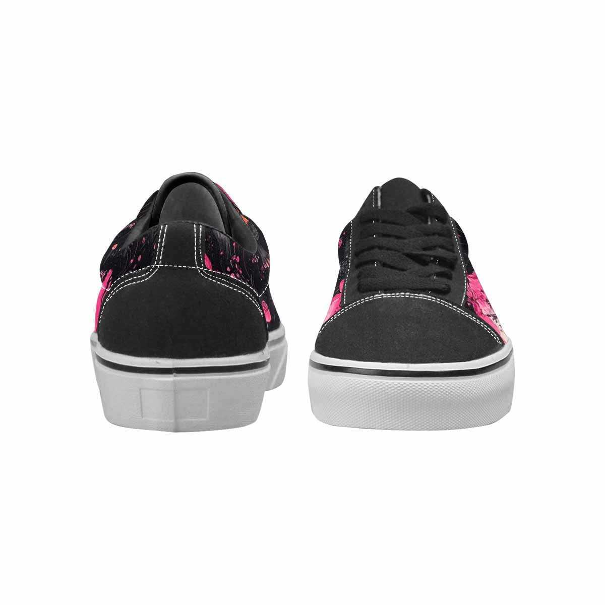 WOMEN'S Rainbow Drip Mushrooms Lace-Up Canvas Aesthetic Shoes