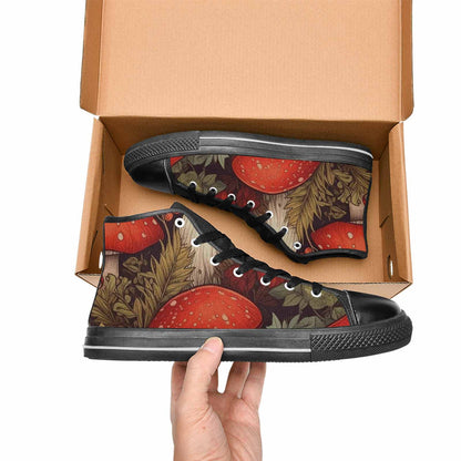 MEN'S Mushroom High Top Canvas Cottagecore Shoes