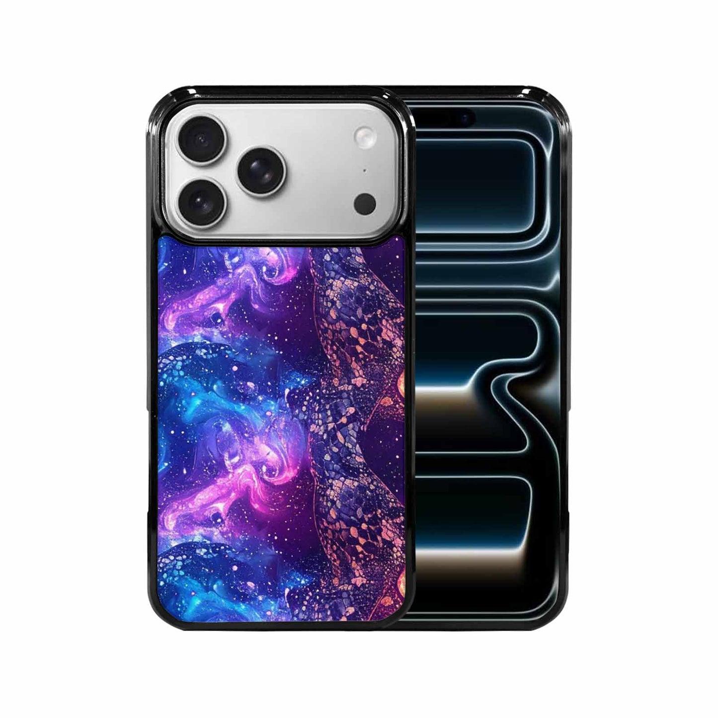 iPhone 17 Pro Max Case — Snake Print Galaxy Seamless Animal Print, Custom Designed Case Cover