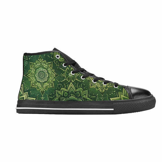 WOMEN'S Mandala High Top Canvas Neon Fantasy Custom Shoes