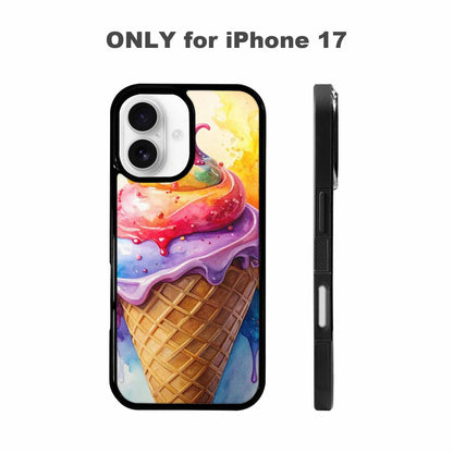 iPhone 17 Case — Melting Icecream Collage Original Art, Custom Print Case Cover
