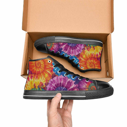MEN'S Tie Dye Swirl High Top Canvas Surreal Shoes