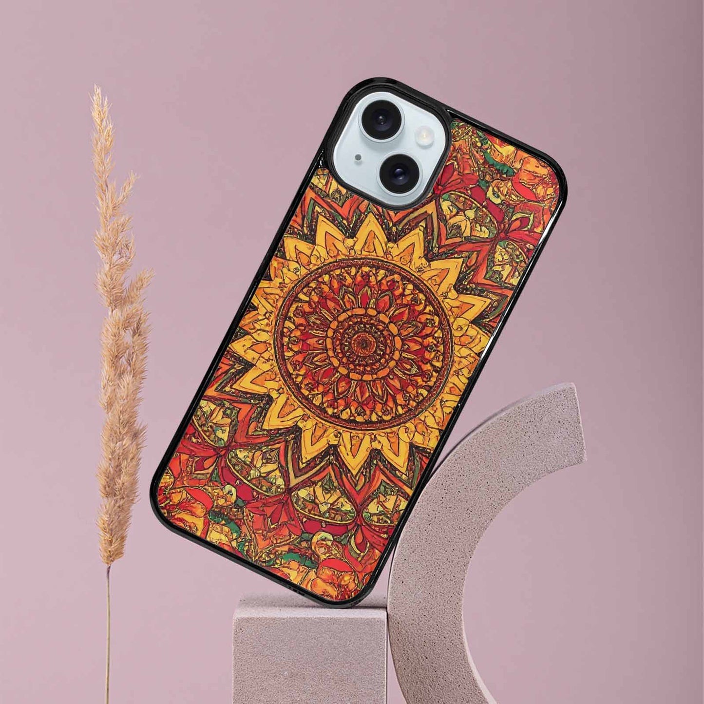 iPhone 15 Plus Case — Mandala Lions Custom, Unique Phone Case Design