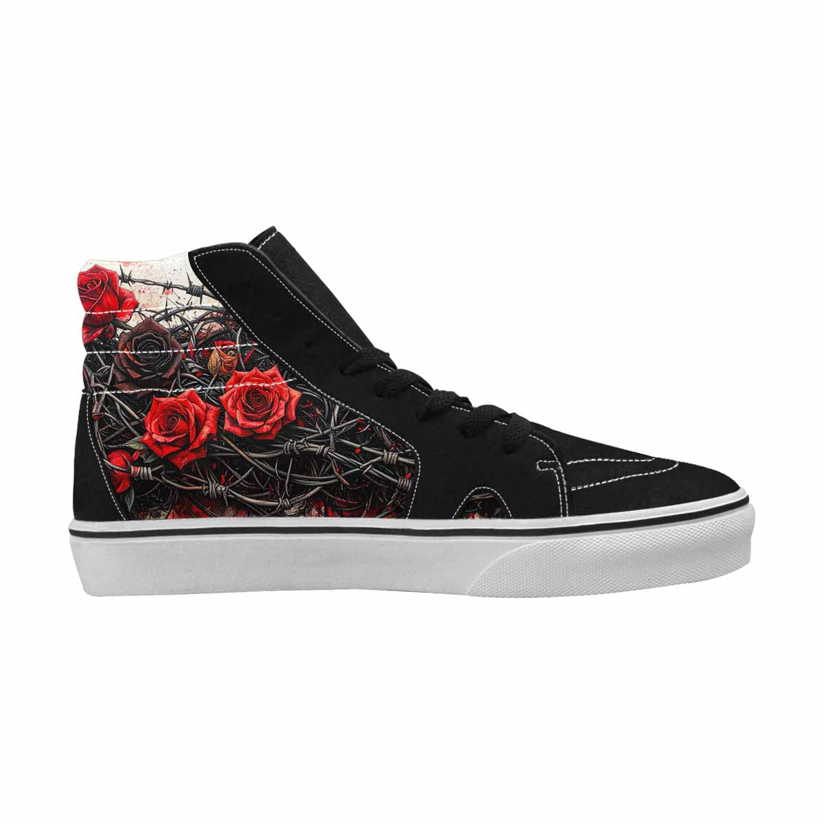 MEN'S Barbed Wire Coil High Top Canvas Vivid Custom Sneakers
