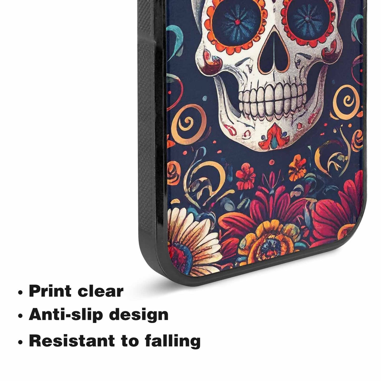 iPhone 15 Plus Case — Day Dead Sugar Skull Art 100s, Personalized Phone Case