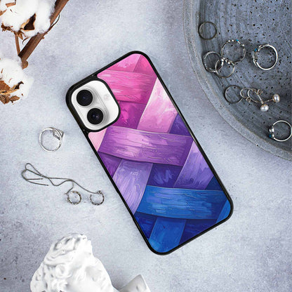 iPhone 16 Plus Case — Bisexual Flag Color Theme Small Rainbow, Personalized Phone Case