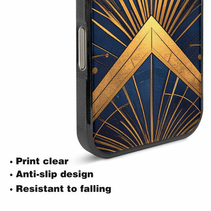 iPhone 16 Pro Max Case — Art Deco Illustration Pattern, Personalized Phone Case