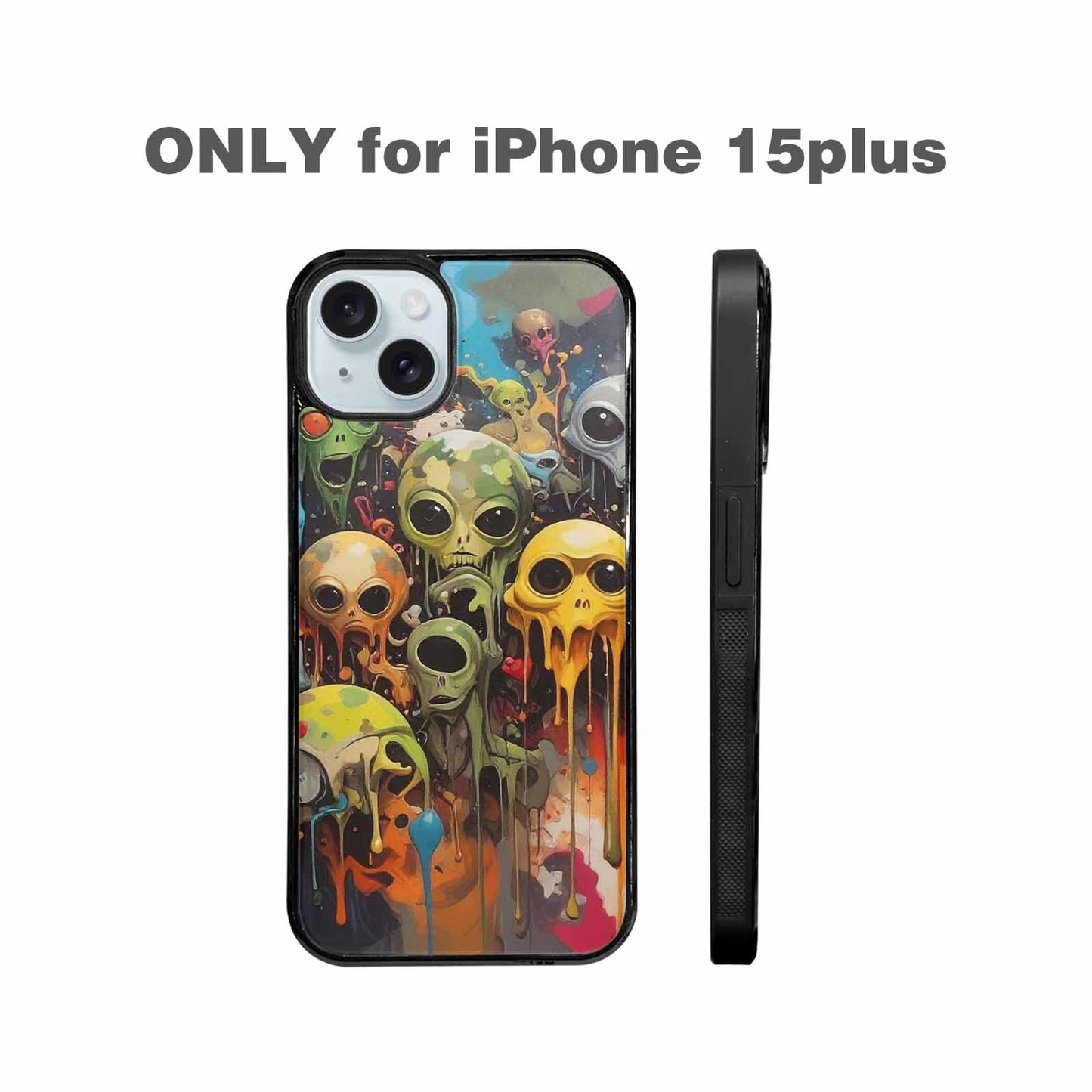 iPhone 15 Plus Case — Aliens Camomelting Aliens Patt, Original Design Phone Case