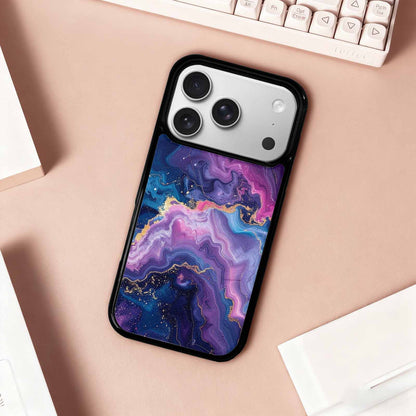 iPhone 17 Pro Case — Marble Galaxy Art Seamless Pattern Galaxy, Custom Printed Phone Case