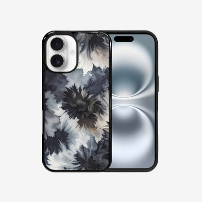 iPhone 16 Case — Tie Dye Black And Gray Blended, Custom Printed Phone Case