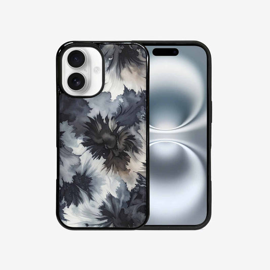 iPhone 16 Case — Tie Dye Black And Gray Blended, Custom Printed Phone Case