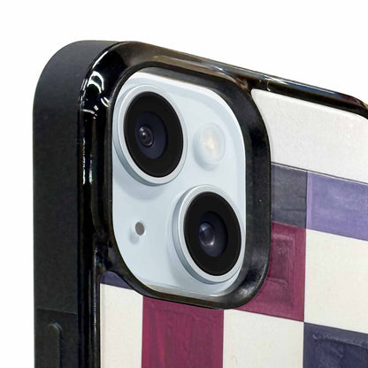 iPhone 15 Plus Case — Checkerboard Print, Unique Phone Case Design