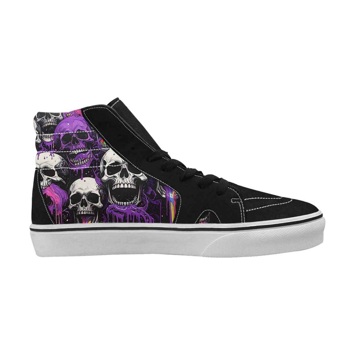 MEN'S Rainbow From Skull S High Top Canvas Surreal Shoes
