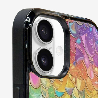 iPhone 16 Plus Case — Holographic Iridescent Shimmer Pattern Hundreds Of, Personalized Phone Case