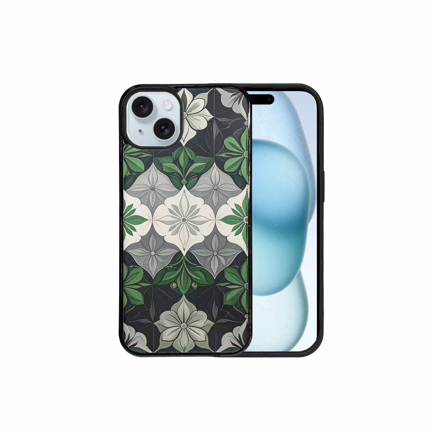 iPhone 15 Plus Case — Aromantic Flag Color Theme Small Rainbow, Original Design Phone Case