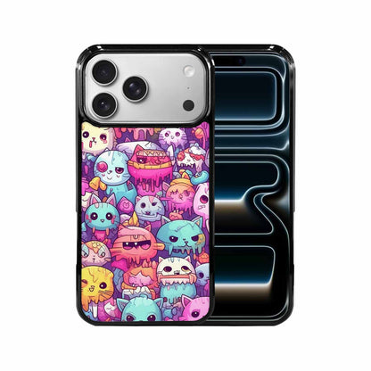 iPhone 17 Pro Max Case — Pastel Gore Cat Character Original Art, Custom Phone Case