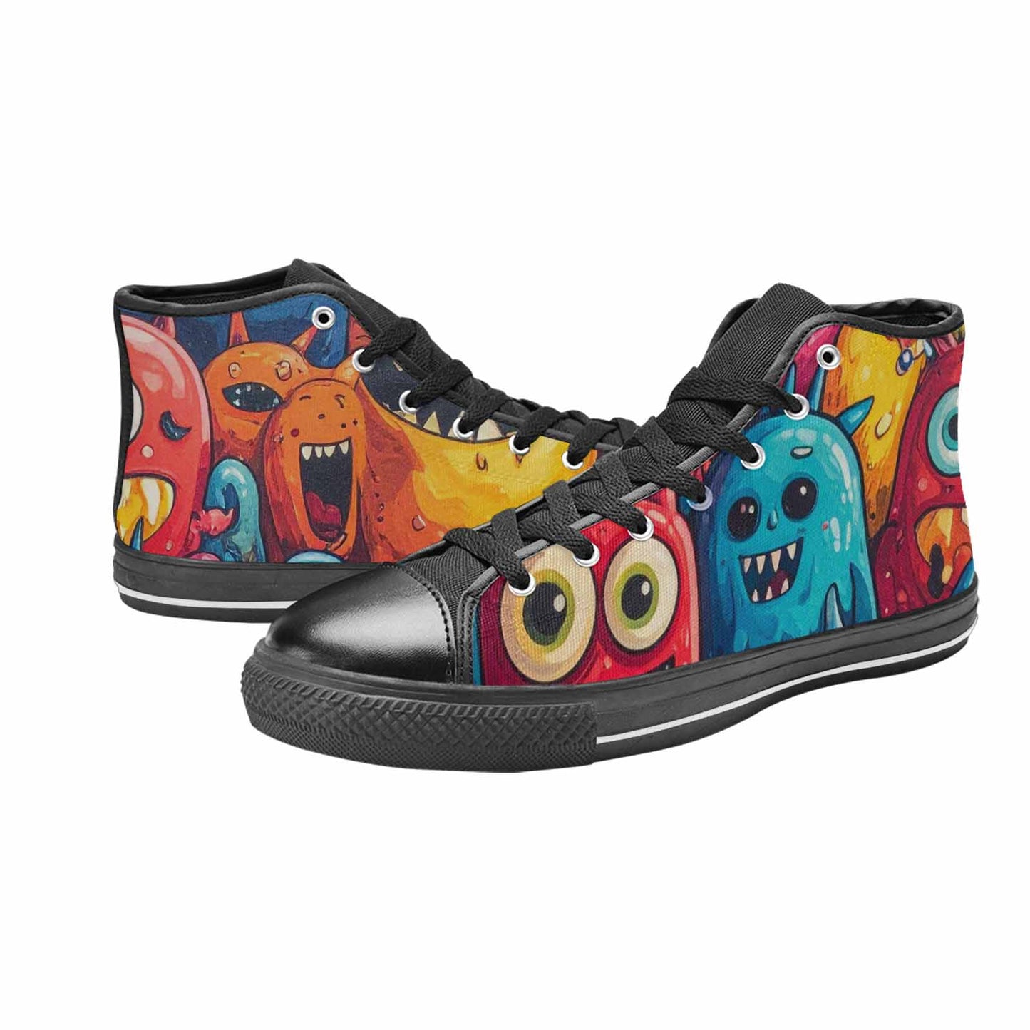 MEN'S Cartoon Monster Character High Top Canvas Cottagecore Shoes