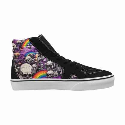 MEN'S Rainbow From Skull S High Top Canvas Wallpaper Art Sneakers