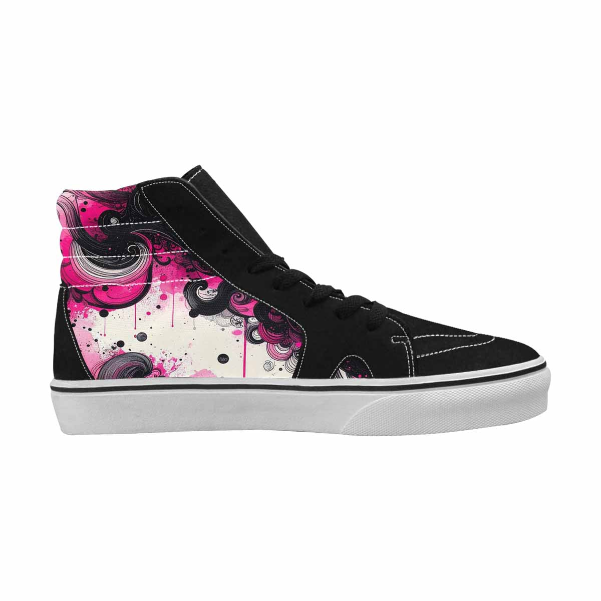 MEN'S Van Gogh Swirl High Top Canvas Dark Academia Custom Sneakers