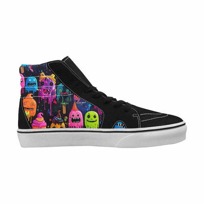 MEN'S Ice Cream Monsters  High Top Canvas Dark Academia Custom Sneakers