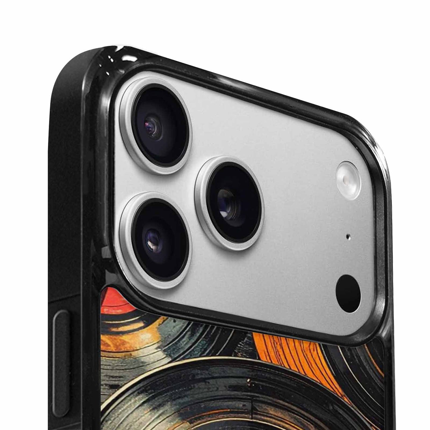 iPhone 17 Pro Case — Retro Wood Grain Vinyl Retro Vintage, Unique Phone Case Design