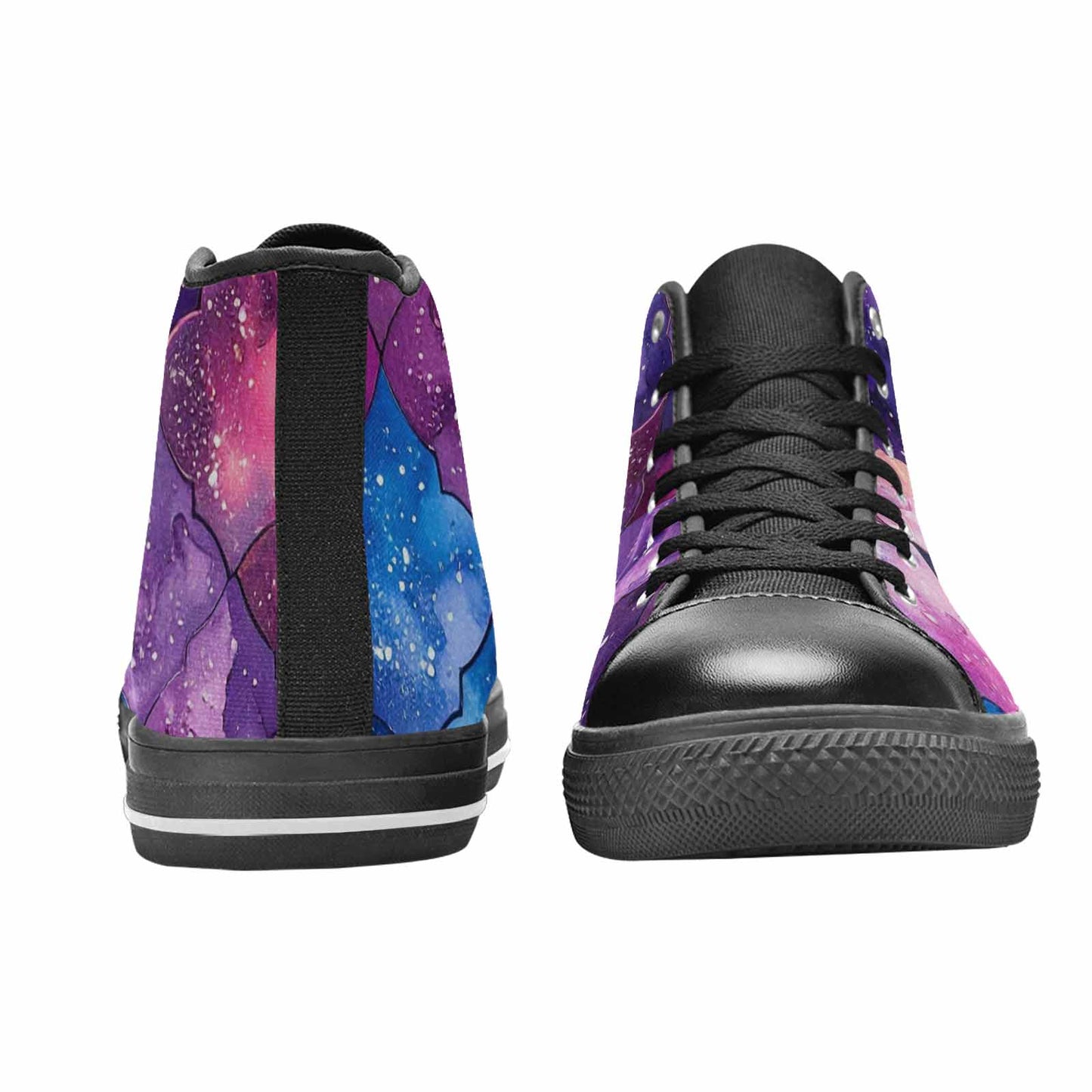 WOMEN'S Galaxy Stars Nebula High Top Canvas Y2K Sneakers