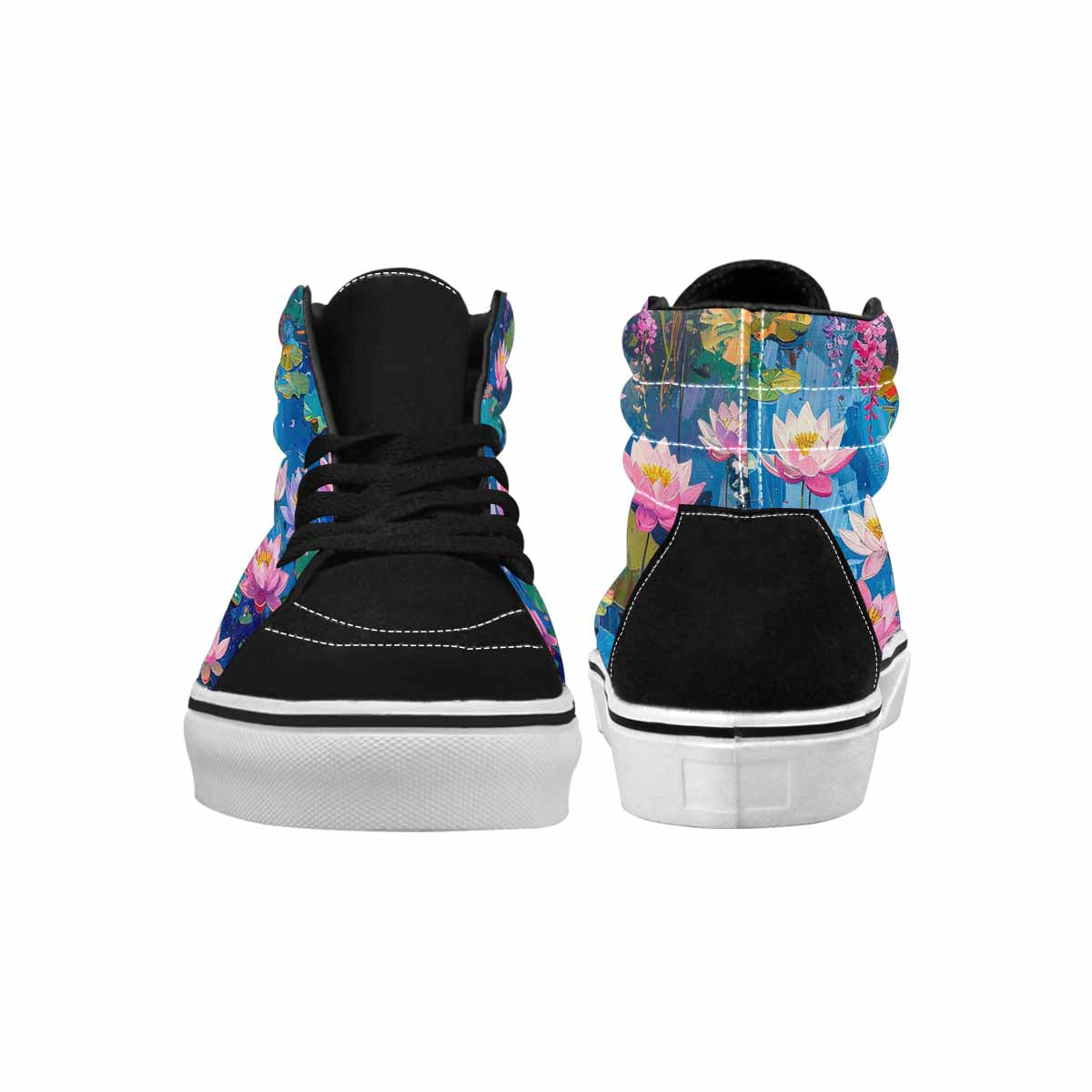 MEN'S Monet Impressionist High Top Canvas Kaleidoscope Sneakers