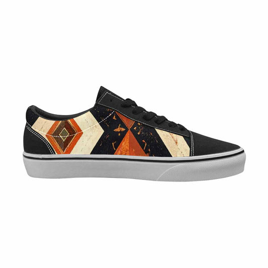 WOMEN'S Southwestern Geometric Diamond Canvas Lace-Up Y2K Sneakers