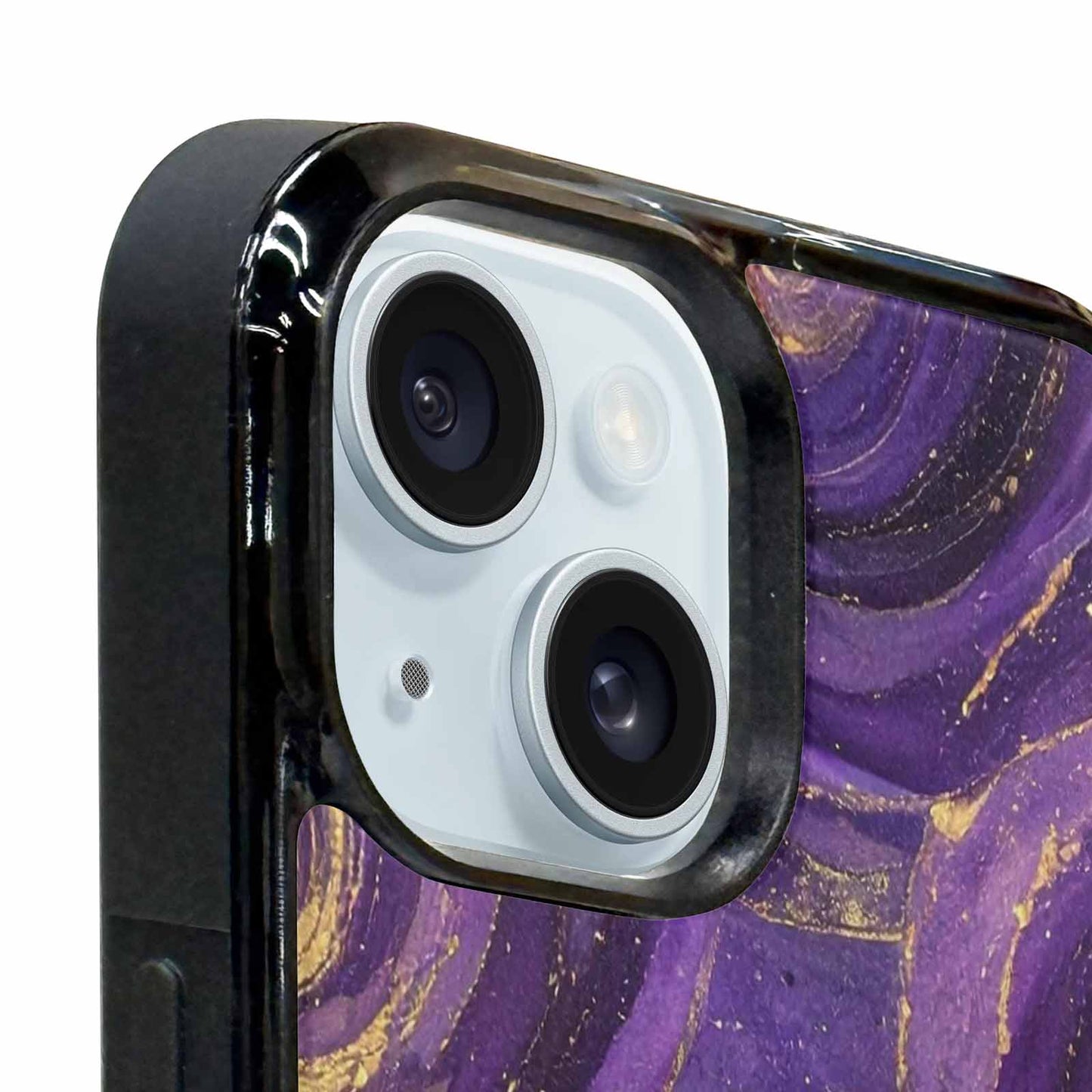 iPhone 15 Plus Case — Swirling Brushstroke Starry Night Texture Blended, Personalized Phone Case