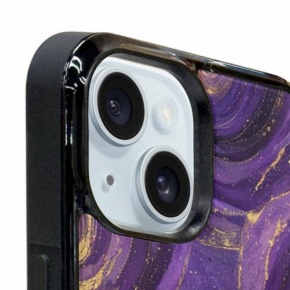 iPhone 15 Plus Case — Swirling Brushstroke Starry Night Texture Blended, Personalized Phone Case