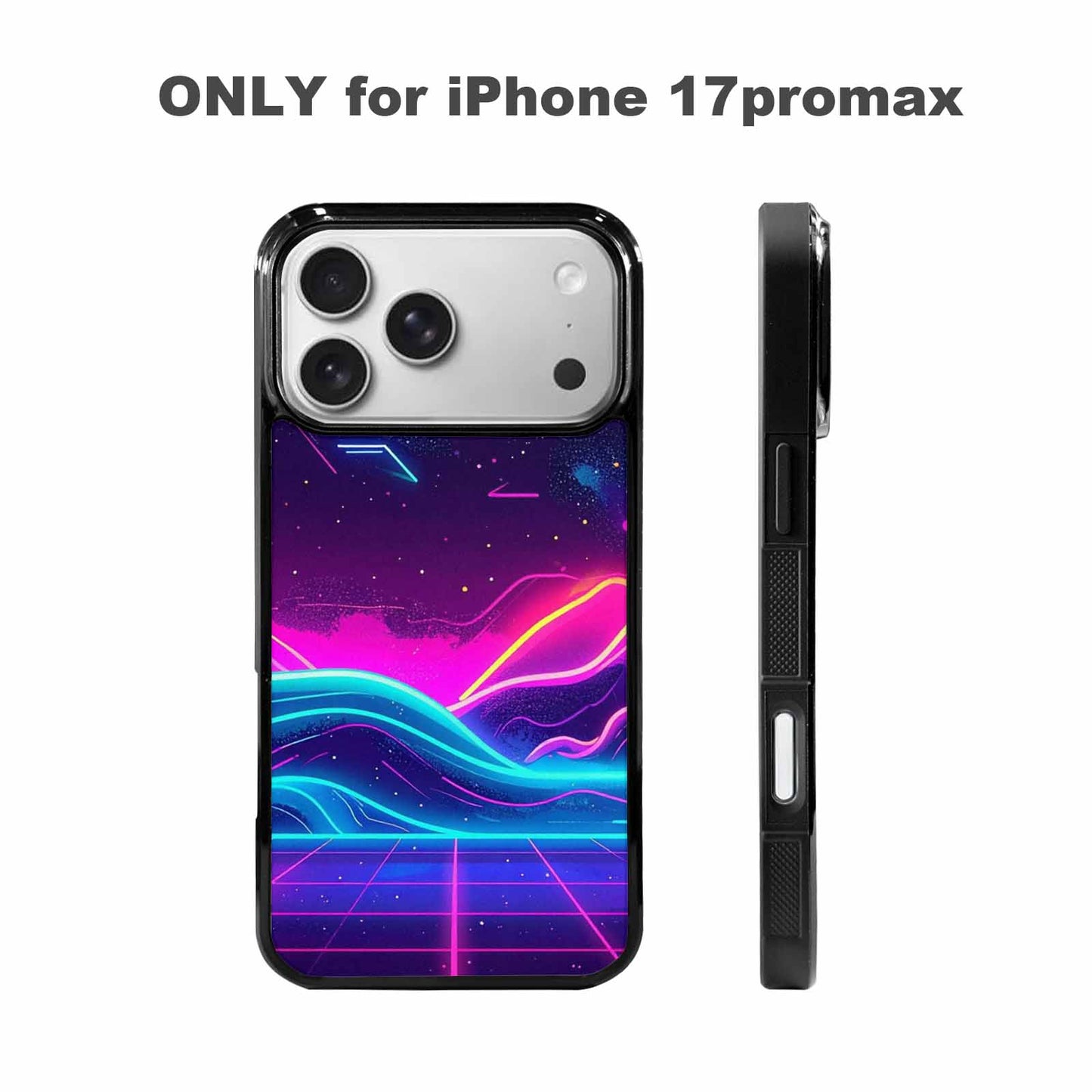 iPhone 17 Pro Max Case — Neon Cartoon Art Pattern Retro Vintage, Original Design Phone Case