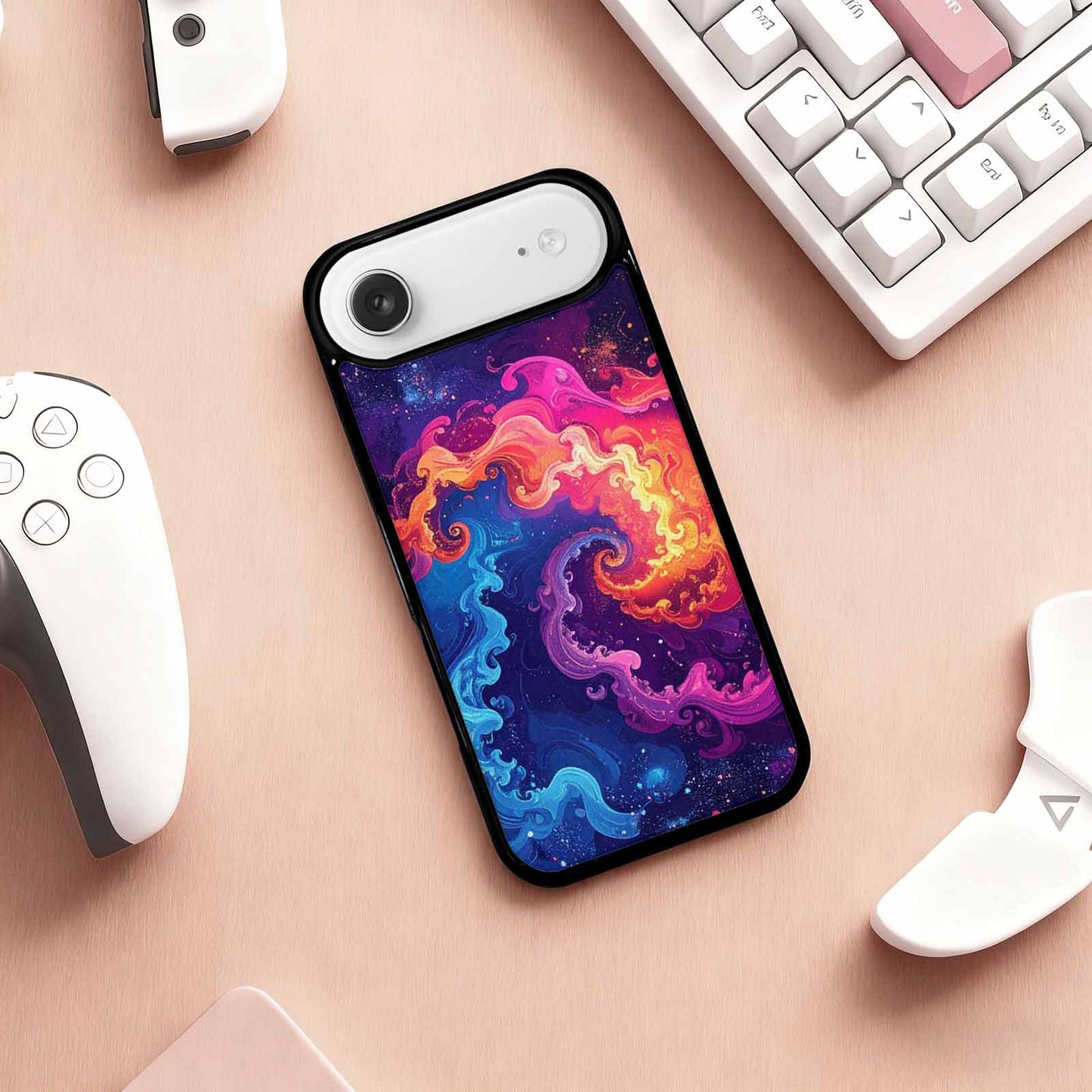 iPhone 17 Air Case — Rose Galaxy Art Seamless Pattern Galaxy, Custom Phone Case